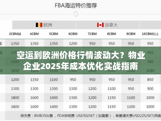 空运到欧洲价格行情波动大？物业企业2025年成本优化实战指南