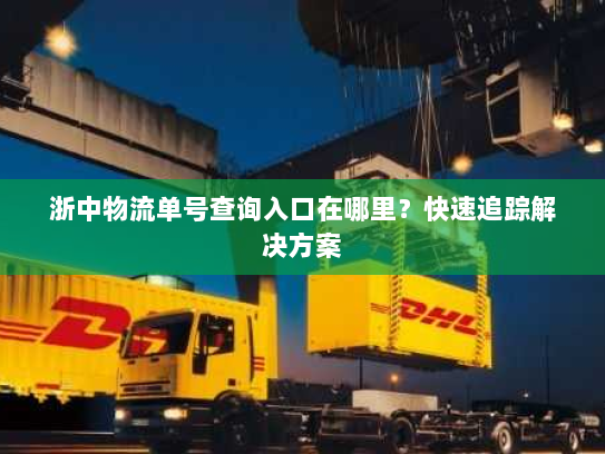 浙中物流单号查询入口在哪里？快速追踪解决方案