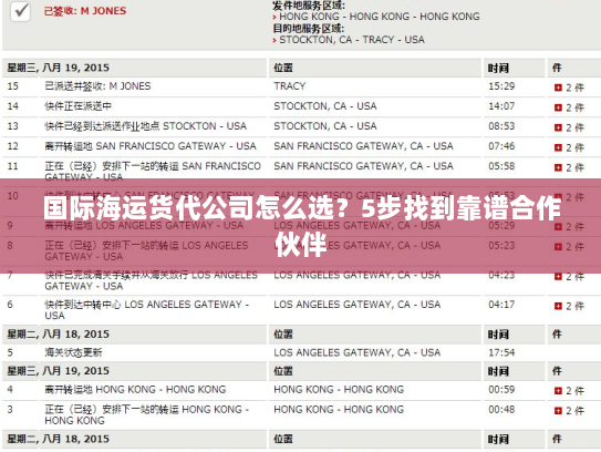 国际海运货代公司怎么选？5步找到靠谱合作伙伴