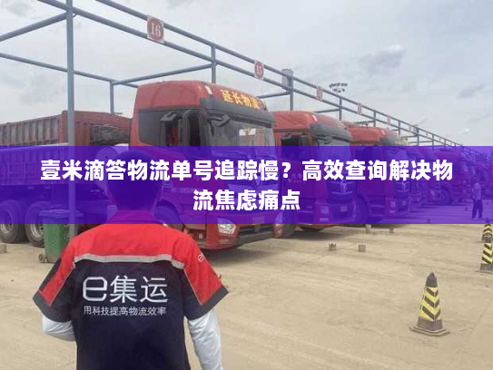 壹米滴答物流单号追踪慢?高效查询解决物流焦虑痛点 壹米滴答物流单号追踪慢?高效查询解决物流焦虑痛点