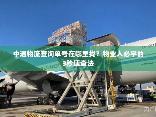 中通物流查询单号在哪里找?物业人必学的3秒速查法 中通物流查询单号在哪里找?物业人必学的3秒速查法