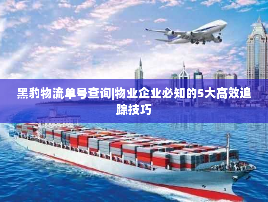 黑豹物流单号查询|物业企业必知的5大高效追踪技巧 黑豹物流单号查询|物业企业必知的5大高效追踪技巧