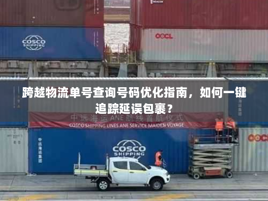 跨越物流单号查询号码优化指南，如何一键追踪延误包裹？