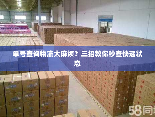 单号查询物流太麻烦?三招教你秒查快递状态 单号查询物流太麻烦?三招教你秒查快递状态