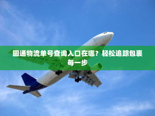 圆通物流单号查询入口在哪？轻松追踪包裹每一步