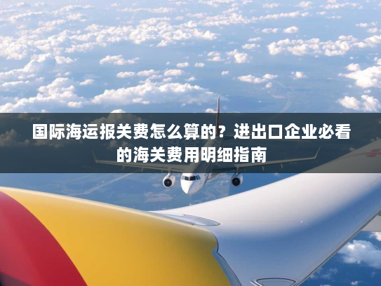国际海运报关费怎么算的?进出口企业必看的海关费用明细指南 国际海运报关费怎么算的?进出口企业必看的海关费用明细指南
