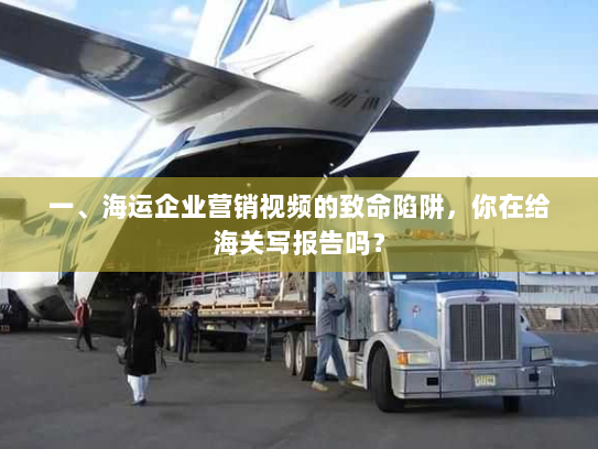 一、海运企业营销视频的致命陷阱,你在给海关写报告吗? 一、海运企业营销视频的致命陷阱,你在给海关写报告吗?