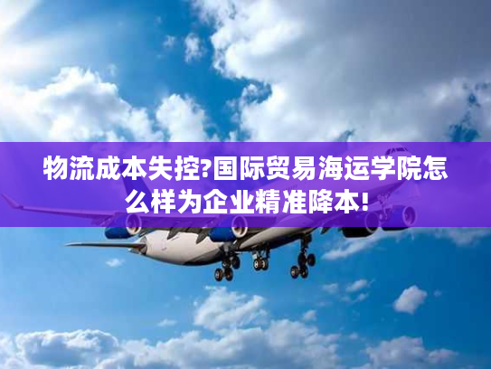 物流成本失控?国际贸易海运学院怎么样为企业精准降本! 物流成本失控?国际贸易海运学院怎么样为企业精准降本!