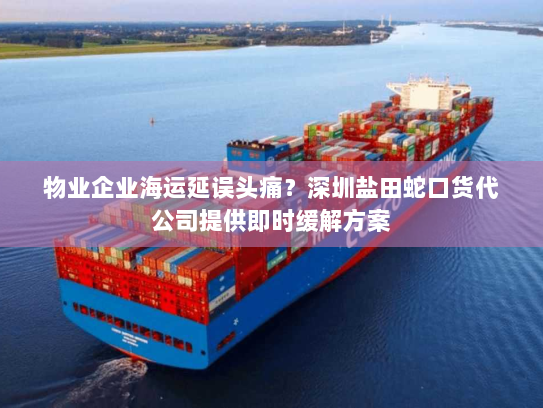 物业企业海运延误头痛？深圳盐田蛇口货代公司提供即时缓解方案