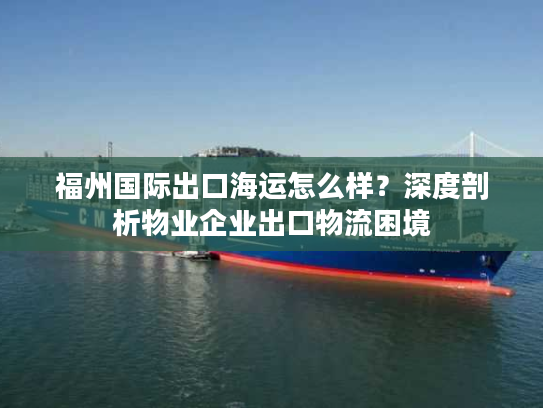 福州国际出口海运怎么样？深度剖析物业企业出口物流困境