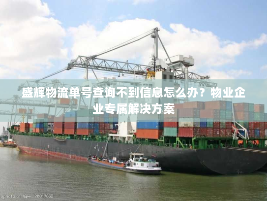 盛辉物流单号查询不到信息怎么办？物业企业专属解决方案