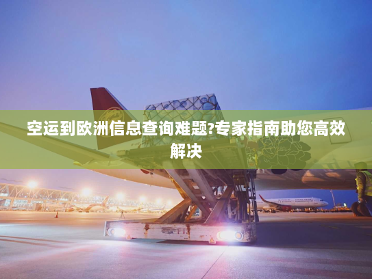 空运到欧洲信息查询难题?专家指南助您高效解决 空运到欧洲信息查询难题?专家指南助您高效解决