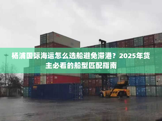 杨浦国际海运怎么选船避免滞港?2025年货主必看的船型匹配指南 杨浦国际海运怎么选船避免滞港?2025年货主必看的船型匹配指南