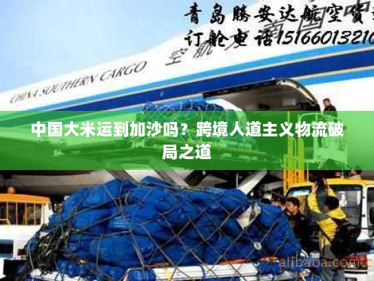 中国大米运到加沙吗?跨境人道主义物流破局之道 中国大米运到加沙吗?跨境人道主义物流破局之道