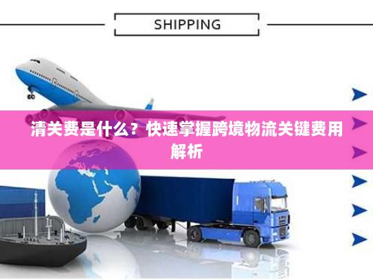 清关费是什么?快速掌握跨境物流关键费用解析 清关费是什么?快速掌握跨境物流关键费用解析