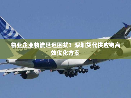 物业企业物流延迟困扰?深圳货代供应链高效优化方案 物业企业物流延迟困扰?深圳货代供应链高效优化方案