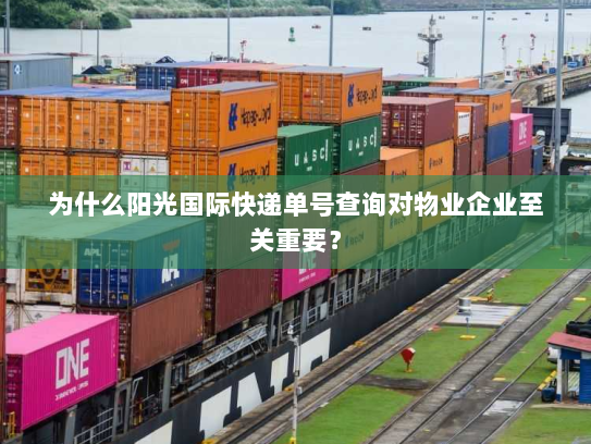 为什么阳光国际快递单号查询对物业企业至关重要？
