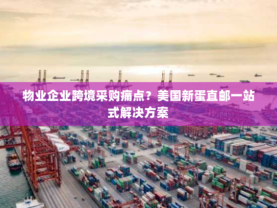 物业企业跨境采购痛点？美国新蛋直邮一站式解决方案