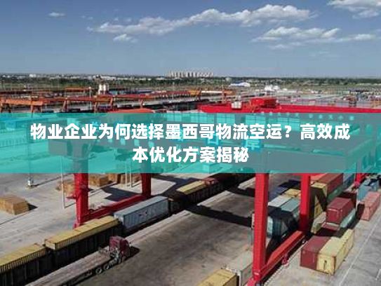 物业企业为何选择墨西哥物流空运?高效成本优化方案揭秘 物业企业为何选择墨西哥物流空运?高效成本优化方案揭秘