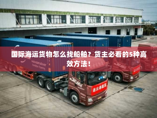 国际海运货物怎么找船舶?货主必看的5种高效方法! 国际海运货物怎么找船舶?货主必看的5种高效方法!