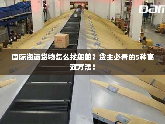国际海运货物怎么找船舶?货主必看的5种高效方法! 国际海运货物怎么找船舶?货主必看的5种高效方法!