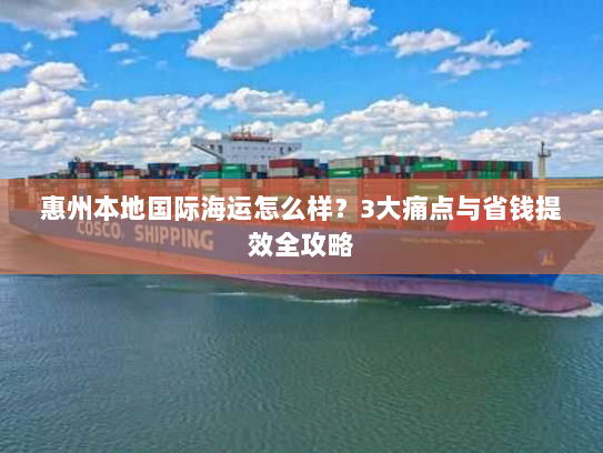 惠州本地国际海运怎么样?3大痛点与省钱提效全攻略 惠州本地国际海运怎么样?3大痛点与省钱提效全攻略