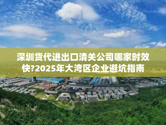 深圳货代进出口清关公司哪家时效快?2025年大湾区企业避坑指南