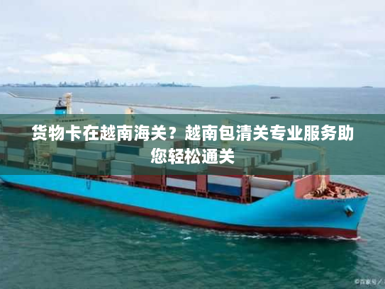 货物卡在越南海关？越南包清关专业服务助您轻松通关