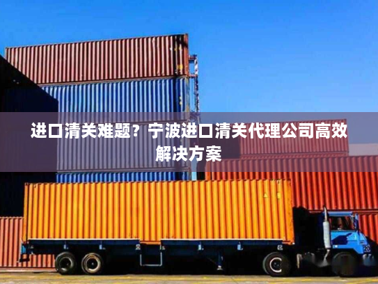 进口清关难题?宁波进口清关代理公司高效解决方案 进口清关难题?宁波进口清关代理公司高效解决方案