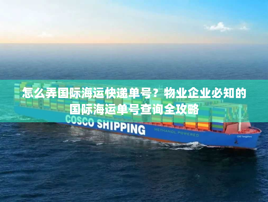怎么弄国际海运快递单号?物业企业必知的国际海运单号查询全攻略 怎么弄国际海运快递单号?物业企业必知的国际海运单号查询全攻略