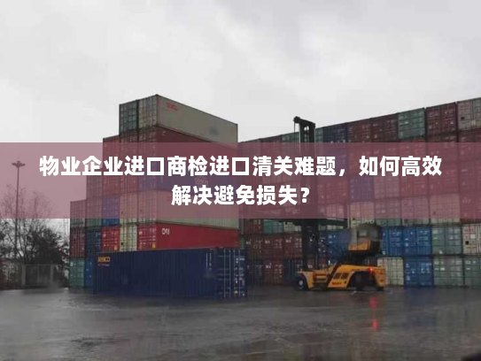 物业企业进口商检进口清关难题，如何高效解决避免损失？