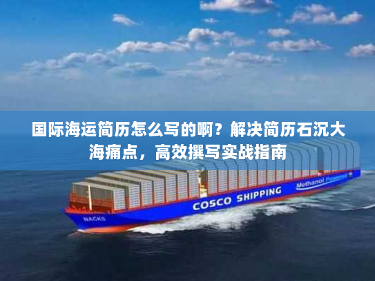 国际海运简历怎么写的啊?解决简历石沉大海痛点,高效撰写实战指南 国际海运简历怎么写的啊?解决简历石沉大海痛点,高效撰写实战指南