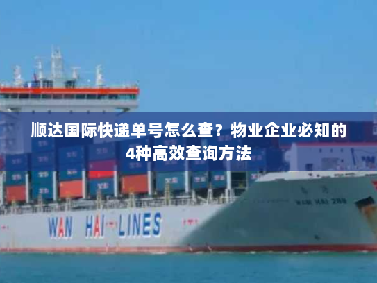 顺达国际快递单号怎么查？物业企业必知的4种高效查询方法