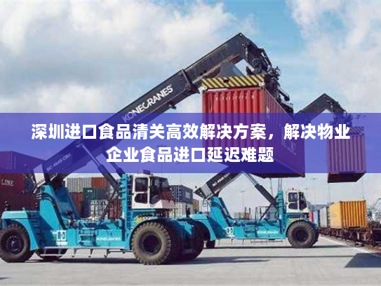 深圳进口食品清关高效解决方案，解决物业企业食品进口延迟难题