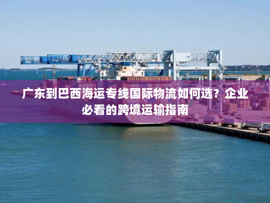 广东到巴西海运专线国际物流如何选？企业必看的跨境运输指南