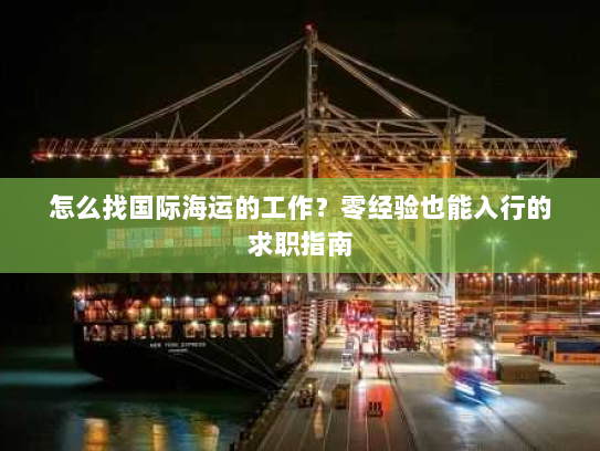 怎么找国际海运的工作?零经验也能入行的求职指南 怎么找国际海运的工作?零经验也能入行的求职指南