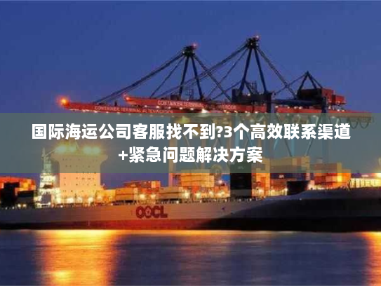 国际海运公司客服找不到?3个高效联系渠道+紧急问题解决方案