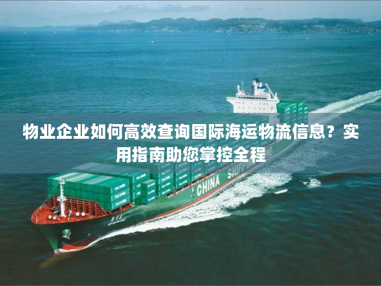 物业企业如何高效查询国际海运物流信息？实用指南助您掌控全程