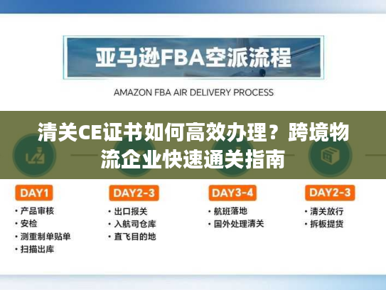 清关CE证书如何高效办理？跨境物流企业快速通关指南