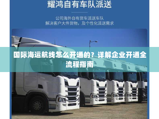 国际海运航线怎么开通的？详解企业开通全流程指南