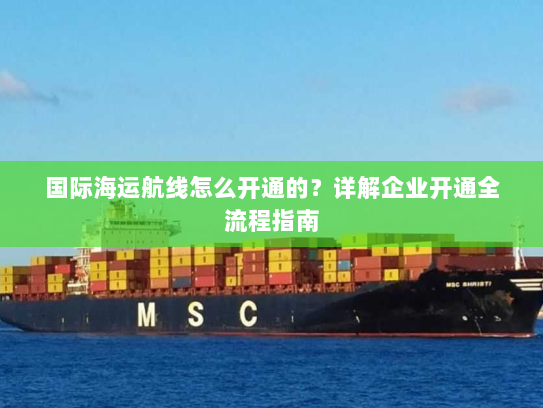 国际海运航线怎么开通的?详解企业开通全流程指南 国际海运航线怎么开通的?详解企业开通全流程指南