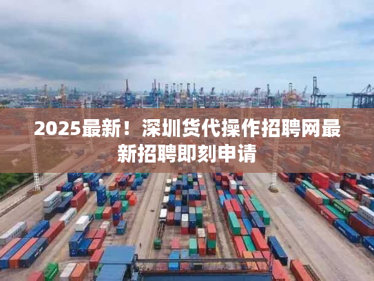 2025最新！深圳货代操作招聘网最新招聘即刻申请