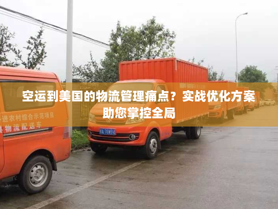 空运到美国的物流管理痛点？实战优化方案助您掌控全局
