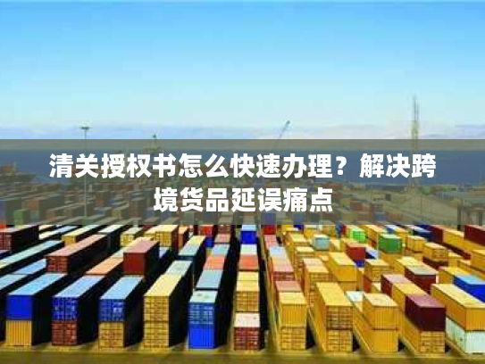 清关授权书怎么快速办理？解决跨境货品延误痛点