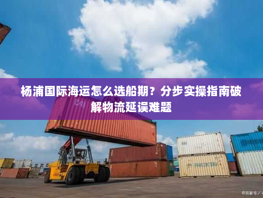 杨浦国际海运怎么选船期?分步实操指南破解物流延误难题 杨浦国际海运怎么选船期?分步实操指南破解物流延误难题