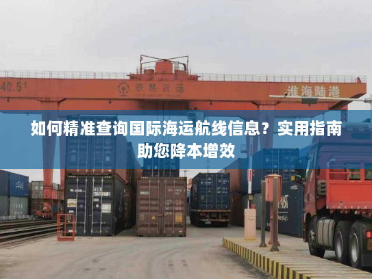 如何精准查询国际海运航线信息?实用指南助您降本增效 如何精准查询国际海运航线信息?实用指南助您降本增效