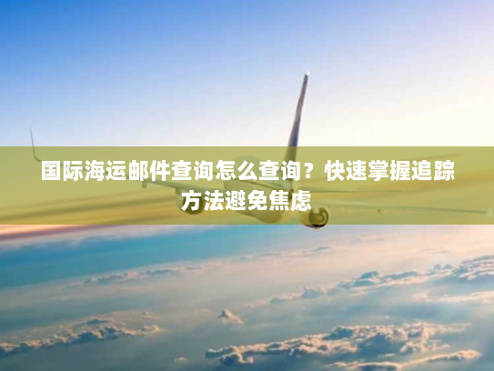 国际海运邮件查询怎么查询？快速掌握追踪方法避免焦虑