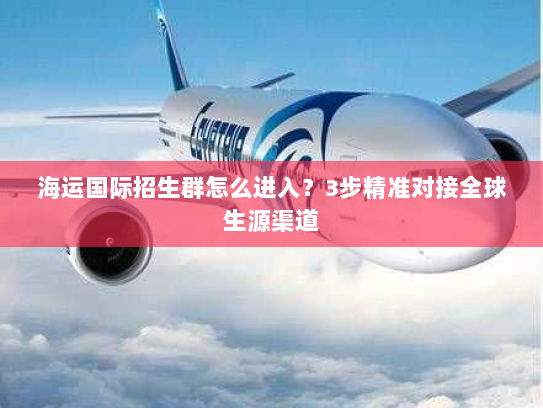 海运国际招生群怎么进入？3步精准对接全球生源渠道