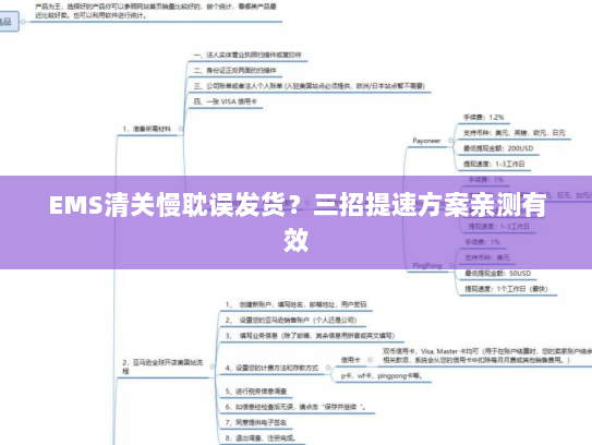 EMS清关慢耽误发货?三招提速方案亲测有效 EMS清关慢耽误发货?三招提速方案亲测有效