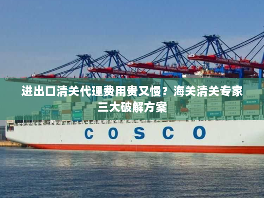 进出口清关代理费用贵又慢?海关清关专家三大破解方案 进出口清关代理费用贵又慢?海关清关专家三大破解方案